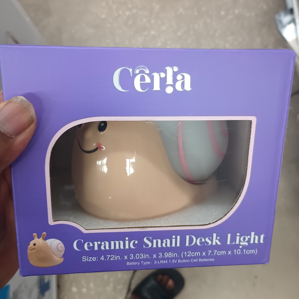 Ceramic Snail Desk Light by Cerla